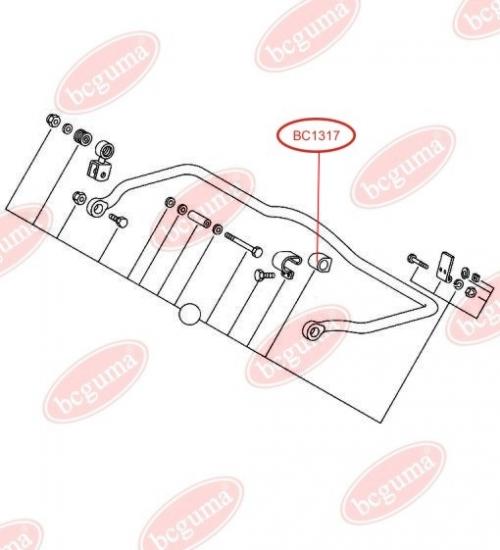 Подушка (втулка) заднього стабілізатора