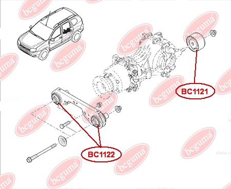 Сайлентблок подушки диференціала